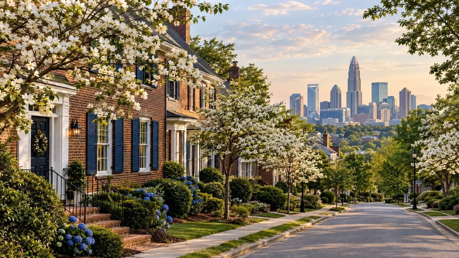 A neighborhood scene near Columbia, SC
