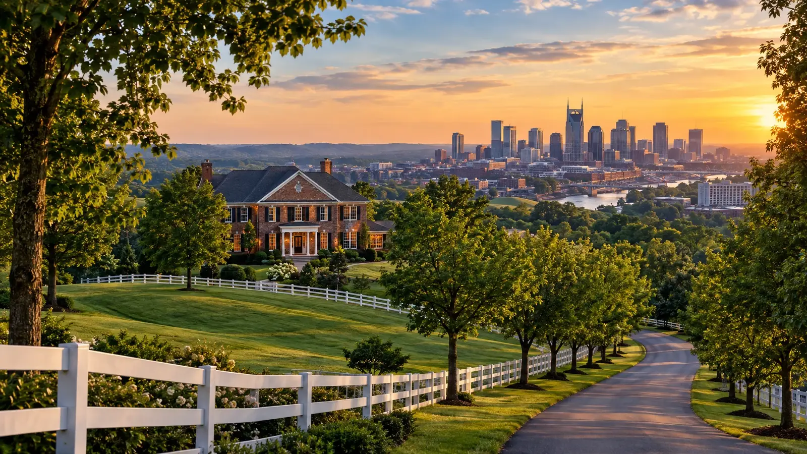 A neighborhood scene from the Middle Tennessee region